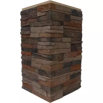 Угловой камень искусственный White Hills Хайлэнд темно-коричневый 1.04 м.п.