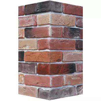 Угловой камень искусственный White Hills Лондон Брик коричнево-серый-оранжевый микс 2.46 м.п.