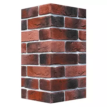 Угловой камень искусственный White Hills Лондон Брик красный 2.46 м.п.