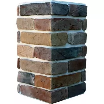 Угловой камень искусственный White Hills Тироль Брик микс 2.04 м.п.