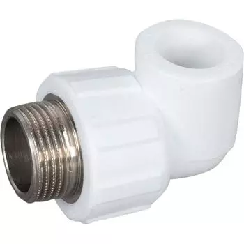 Угол комбинированный 90° Ростерм 3/4"x20 мм НР полипропилен