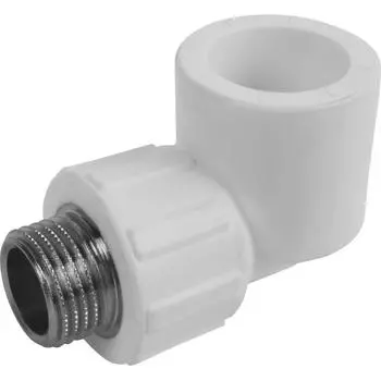 Угол комбинированный 90° Политэк 1/2"x25 мм НР полипропилен