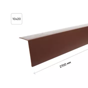 Угол арочный ПВХ 10x20x2700 мм цвет коричневый