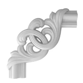 Угол декоративный для молдинга полистирол Bello Deco М10У2 белый 150x150 мм