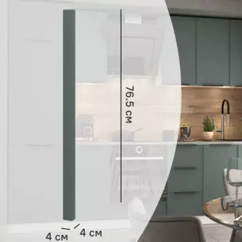 Угол для кухонного шкафа Инта 4x76.5 см Delinia ID МДФ цвет зеленый