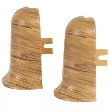 Угол для плинтуса внешний «Дуб Больцано», высота 56 мм, 2 шт