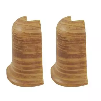 Угол для плинтуса внешний «Дуб Небраска», высота 52 мм, 2 шт