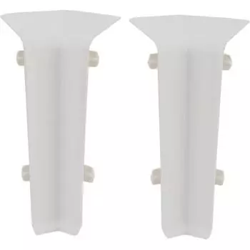 Угол для плинтуса внутренний «Белый Глянцевый» 80 мм 2 шт.