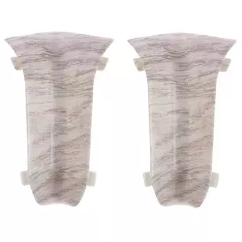 Угол для плинтуса внутренний «Дуб Веронский», высота 65 мм, 2 шт.