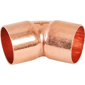 Угол двухраструбный Hailiang 22/45° мм медь