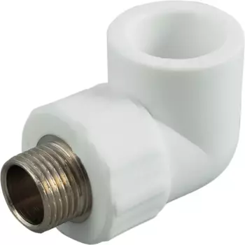 Угол комбинированный 90° Ростурпласт 1/2"x25 мм НР полипропилен