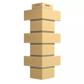 Угол наружный Dacha Кирпич гладкий цвет жёлтый