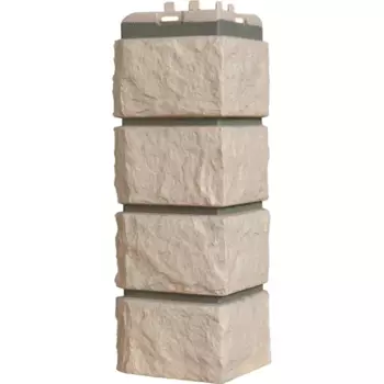 Угол наружный Grand Line Колотый камень цвет бежевый шов RAL 7006