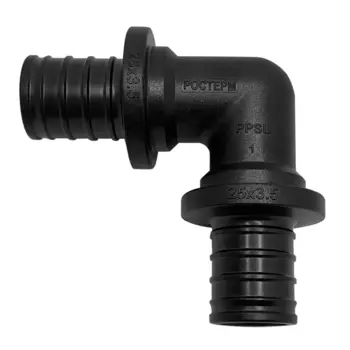 Угол 90° аксиальный Ростерм 25x25 мм полипропилен