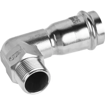 Угол переходной Rommer 3/4"x28 мм ВПр-НР нержавеющая сталь