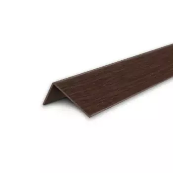 Угол ПВХ арочный 10x20x2700 мм каштан
