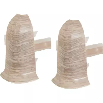 Угол внешний для плинтуса «Дуб Деревенский», высота 62 мм, 2 шт.