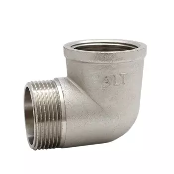 Угол, внутренняя-наружная резьба, 3/4", никелированная латунь