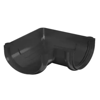 Угол желоба ПВХ Технониколь Оптима 80x120 мм цвет черный