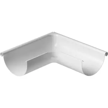 Угол желоба внешний металл Dacha Stal 125 мм 90 градусов RAL RAL 9003 белый