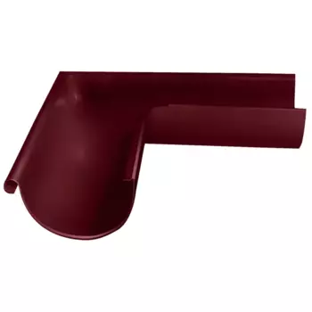 Угол желоба внешний РЕ 90° 125 мм цвет красный