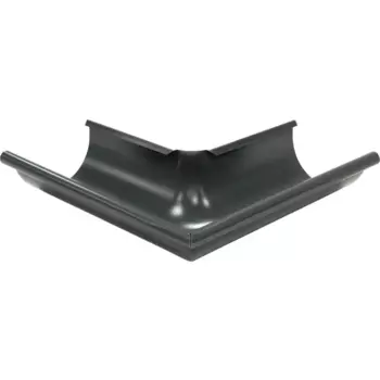 Угол желоба внешний стальной Optima 90 градусов 125 мм RAL7024 серый