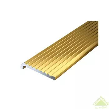 Уголок 23x6.3x2x1000 мм, цвет золото