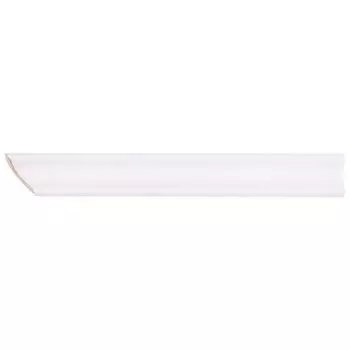 Уголок керамический Керами срез левый 45 градусов 200x25 мм цвет белый