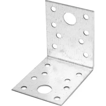 Угол крепежный KU 70x70x55x1.8 оцинкованная сталь цвет серебро