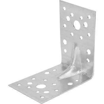 Уголок крепежный усиленный оцинкованный 90х90х65х1.8 мм, 15 шт.