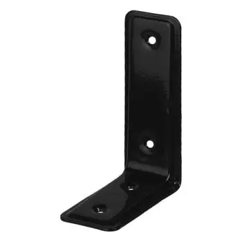 Уголок мебельный усиленный 115х80х40 мм цветь чёрный 4 шт.