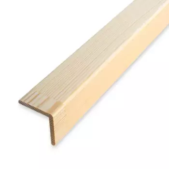 Уголок плоский деревянный сращенный равнобокий 40x40x1000 мм Сосна Экстра