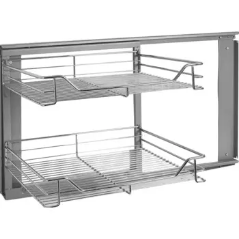 Волшебный уголок для кухни Vidage правый 86x52.7x47.5 см цвет хромированный