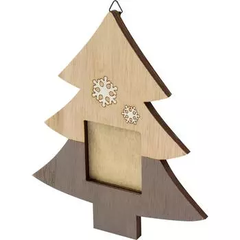 Украшение декоративное подвесное «Рамка в виде ёлки», дерево