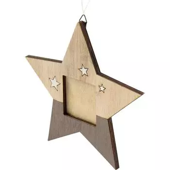 Украшение декоративное «Рамка звёздная», дерево