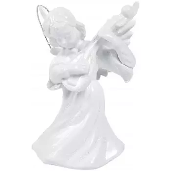 Украшение новогоднее «Ангел объёмный», пластик, цвет белый