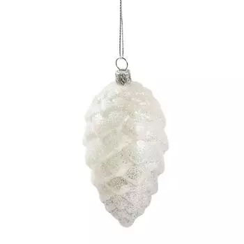 Украшение новогоднее «Шишка», 5 см, пластик, цвет серебро