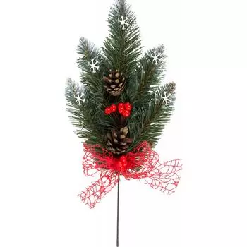 Украшение новогоднее «Веточка под снегом» 2, 7 см, пластик