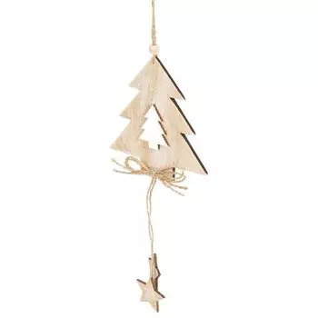 Украшение ёлочное «Ёлка», 11 см, дерево