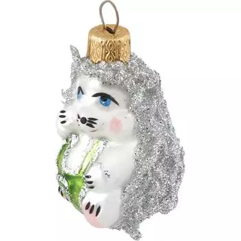 Украшение ёлочное «Ёжик», 9 см, стекло