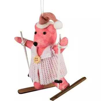 Украшение ёлочное «Медведь в колпаке», 12 см