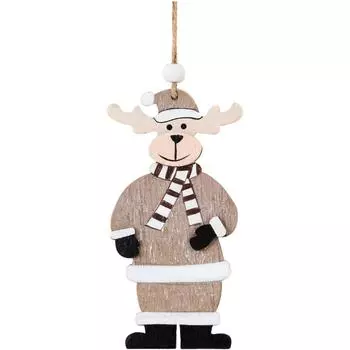 Украшение ёлочное «Олень» 14 см дерево