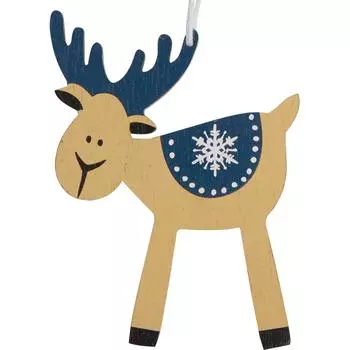Украшение ёлочное «Олень с синей попоной»