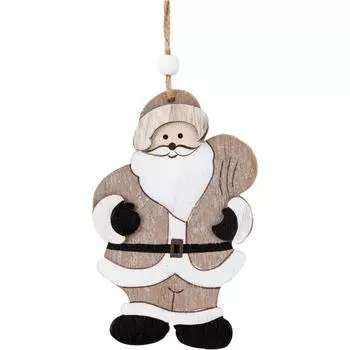 Украшение ёлочное «Санта» 12.5 см дерево