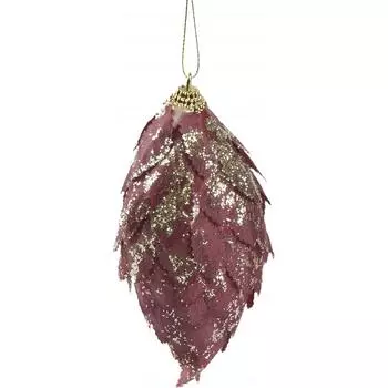 Украшение ёлочное «Шишка», 12 см, цвет золотой