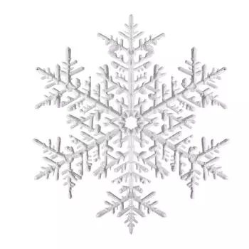 Украшение ёлочное «Снежинка», 25 см, цвет белый