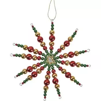 Украшение ёлочное «Снежинка яркая», 15.5 см
