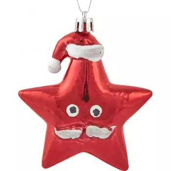 Украшение ёлочное «Звезда», 8 см, пластик