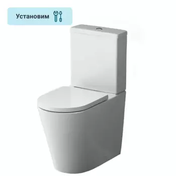 Унитаз-компакт AM.PM Flash C9H8600LMSC безободковый сиденье с микролифтом двойной смыв