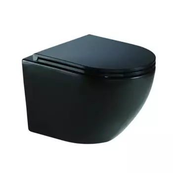 Унитаз подвесной Culto Andi Pro безободковый с сиденьем микролифт черный